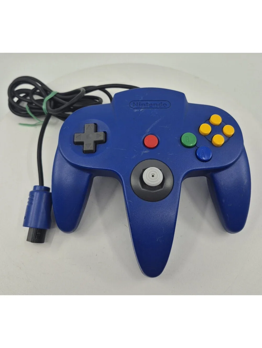 Nintendo 64 Controller N64 Wired OEM Authentic Joystick NUS-005 Blue - TESTED!